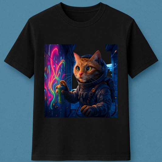 Gato Astronauta: Estampa Divertida para Amantes de Gatos